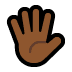 🖐🏾 hand with fingers splayed: medium-dark skin tone display on Windows